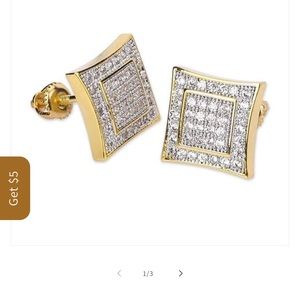 18k Gold Plated stud earrings